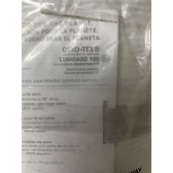 NEW Pottery Barn BABY Matelasse White Cotton Nursery Crib Skirt 16” Drop -28x52” - Picture 7 of 12